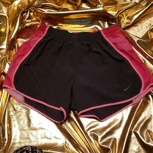 Nike Women's Black and Pink Running Shorts